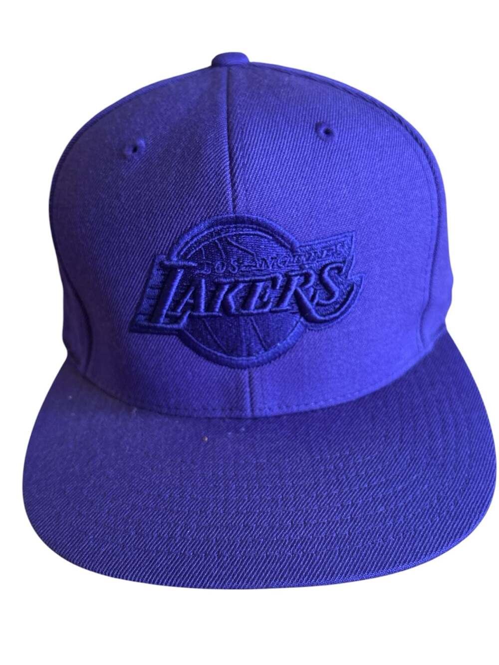 Mitchell & Ness Los Angeles Lakers Hardwood Classics Fitted Hat Purple